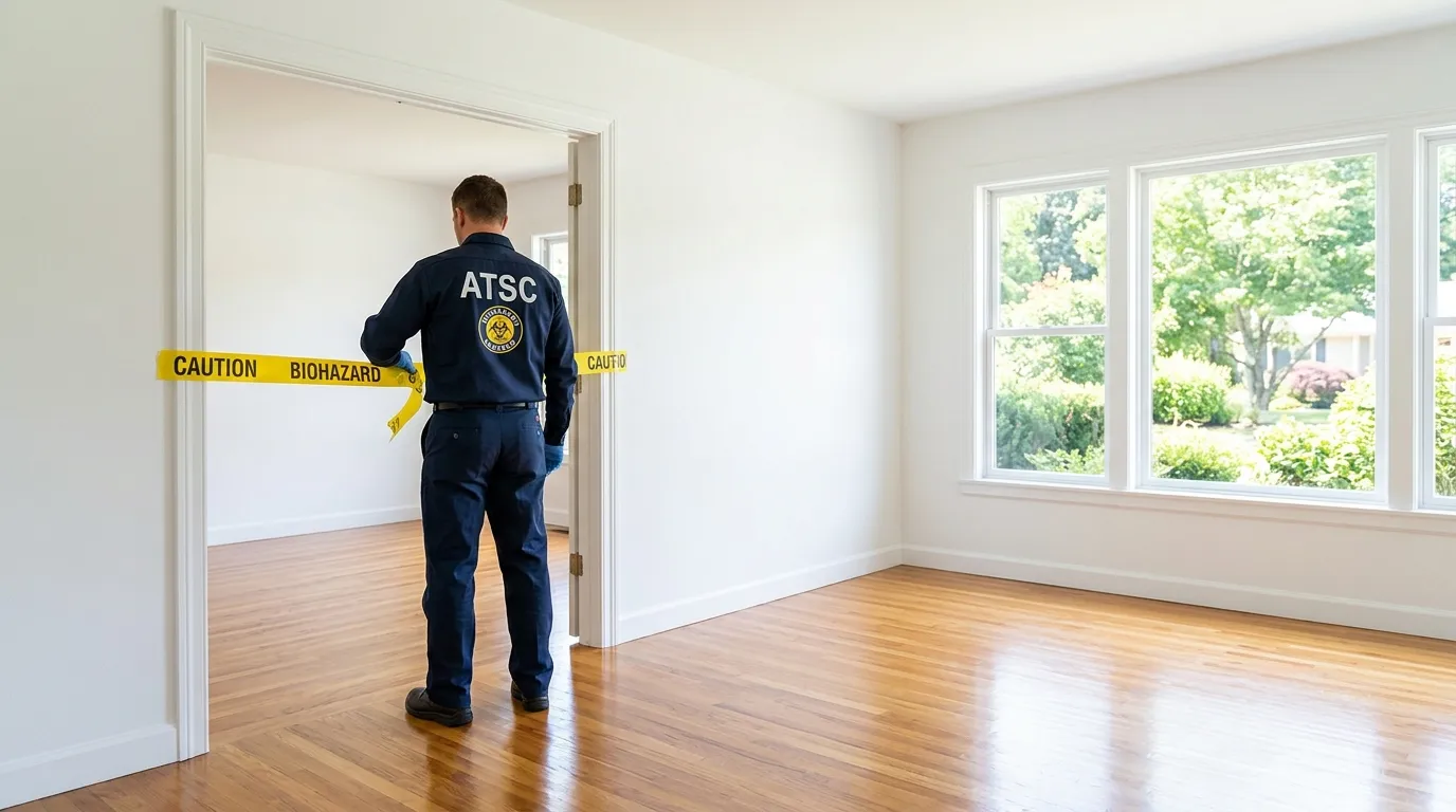 Certified biohazard cleanup crew performing Decomposition Cleanup in New Providence